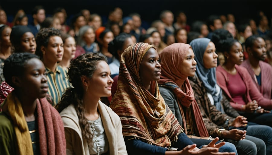 International actors in rehearsal, showcasing diversity in Canadian theatre